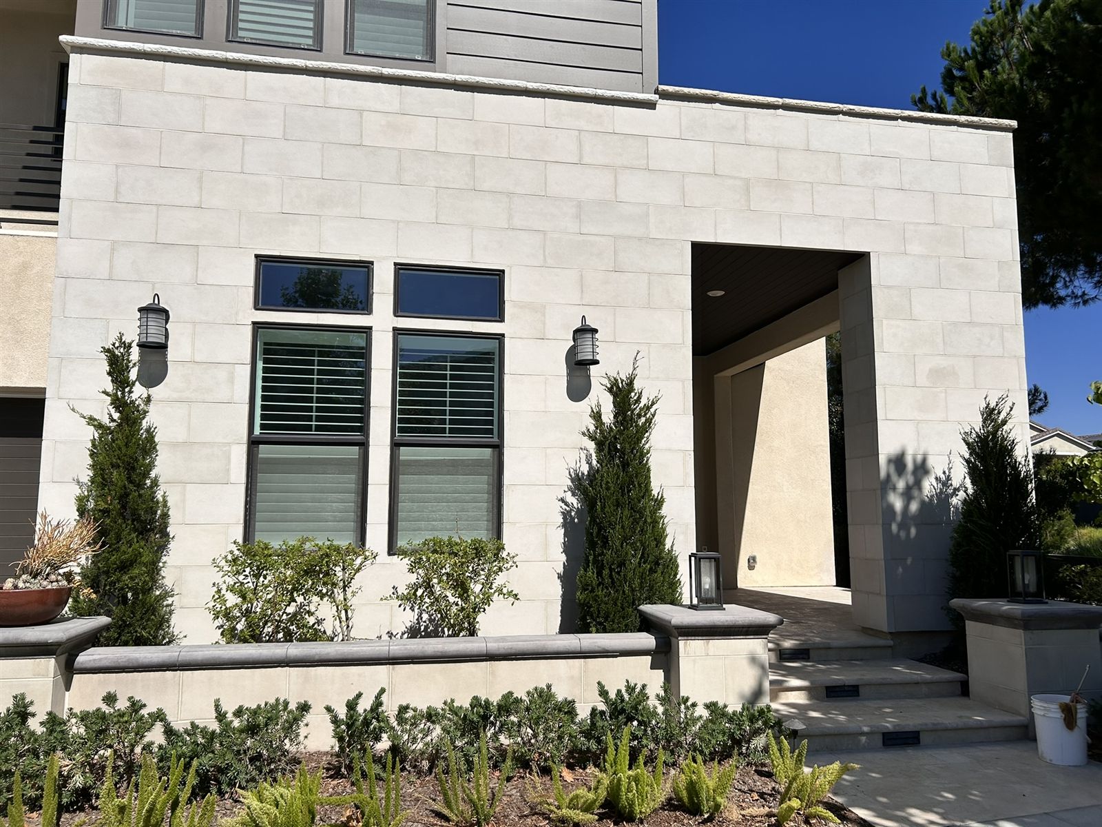 Limestone exterior by CMF Masonry