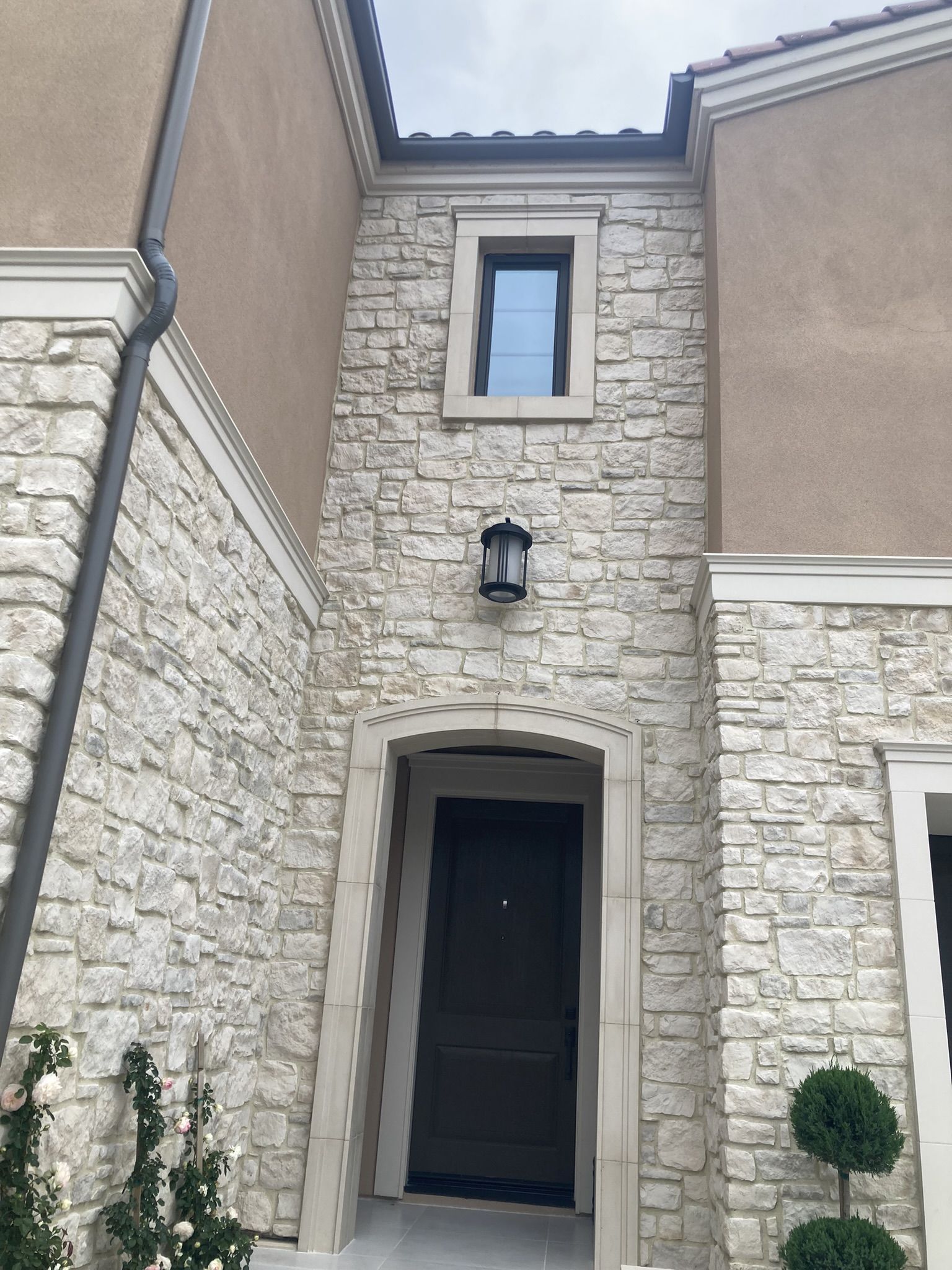 Natural stone entry and doorway detail